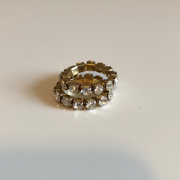 Elastic Rhinestone Rings - Picture 1 of 1